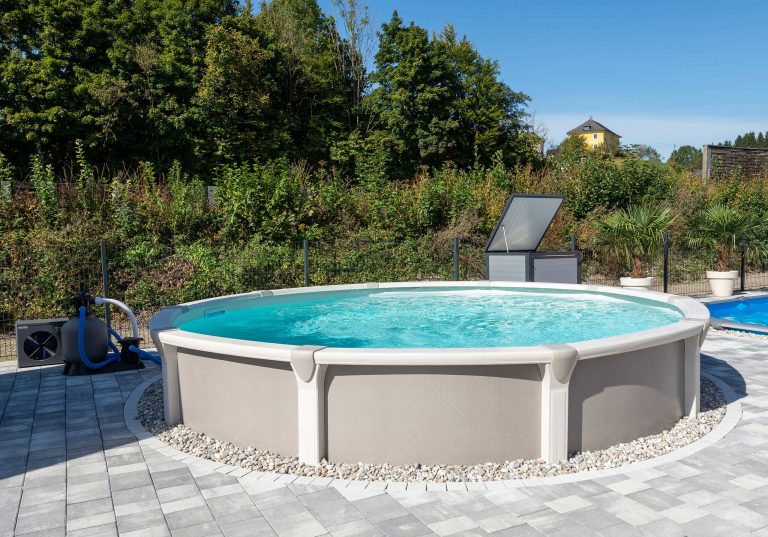 Stahlwandpool rund, teilversenkt